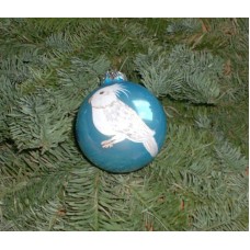Weihnachtskugel "Nymphie" - 8 cm  - blau, glänzend